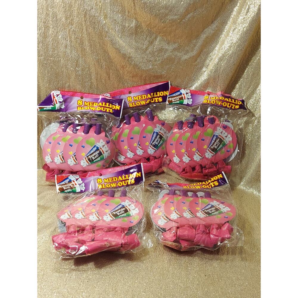 Vintage Tootsie Roll Party Decorations, 5 Packs Party Blowers, Classic Candy